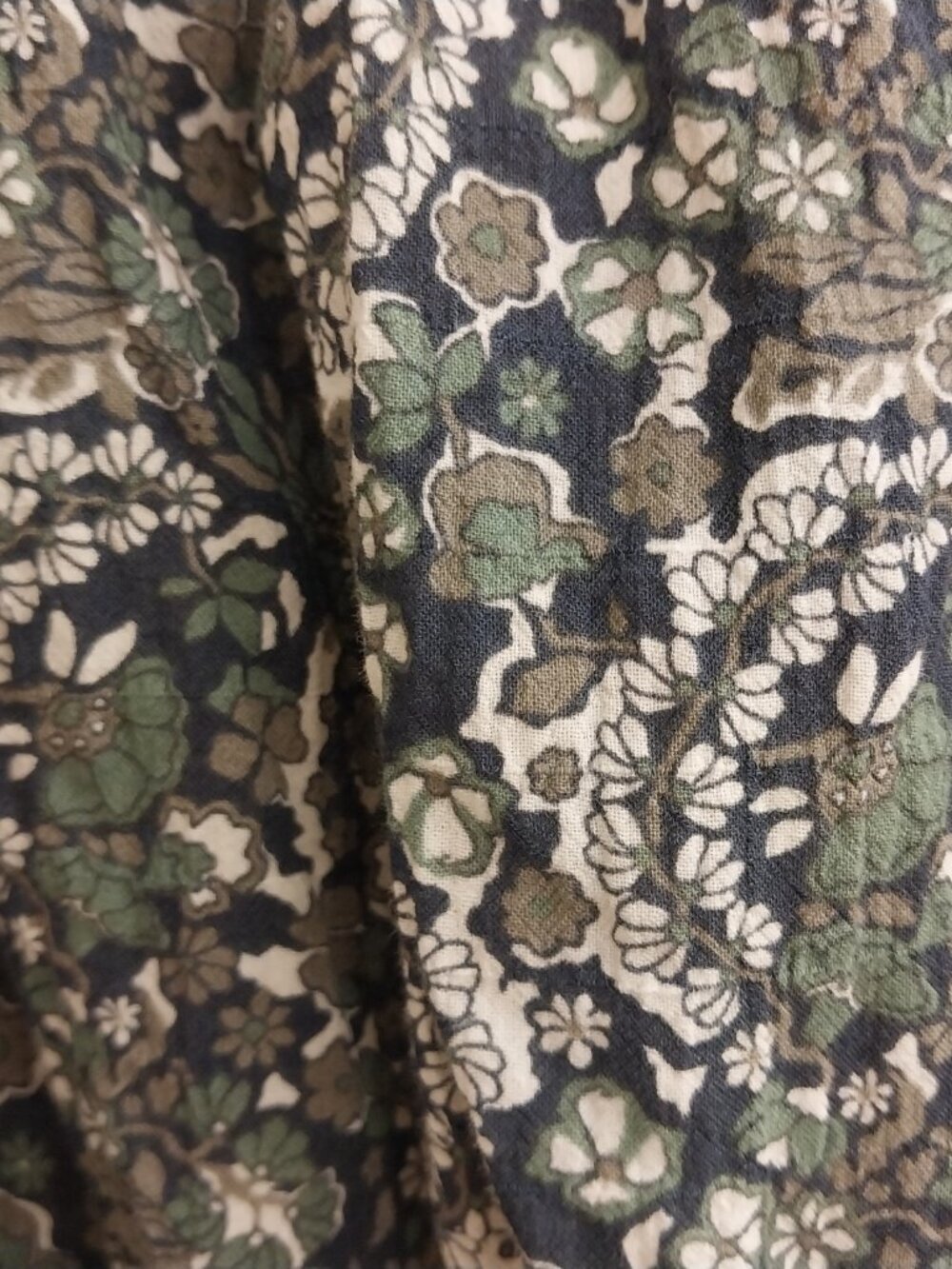 CHAPS FLORAL PRINT PEASANT TOP BLOUSE SIZE L - Picture 6 of 7